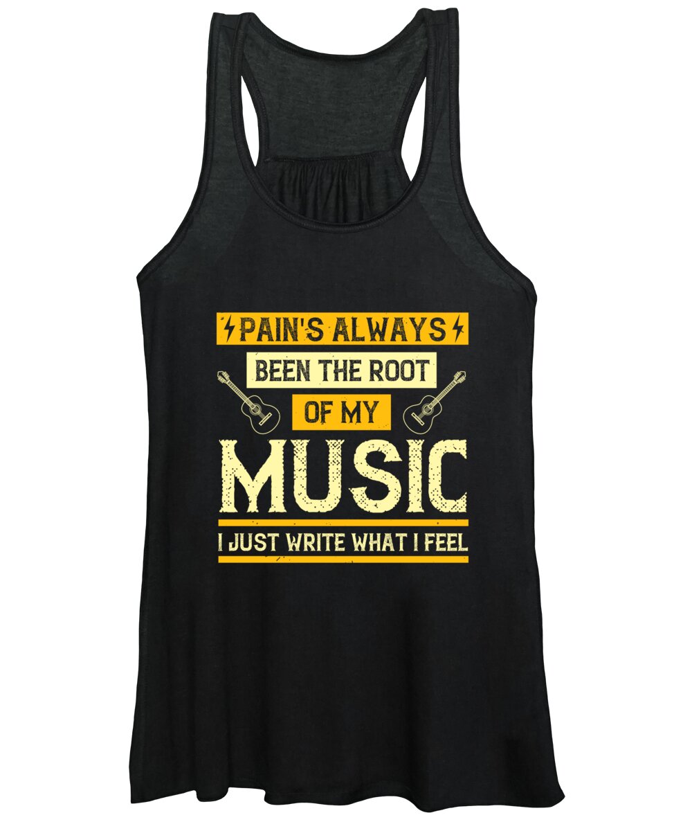 Lover Women's Tank Top featuring the digital art Pains always been the root of my music I just write what I feel by Jacob Zelazny