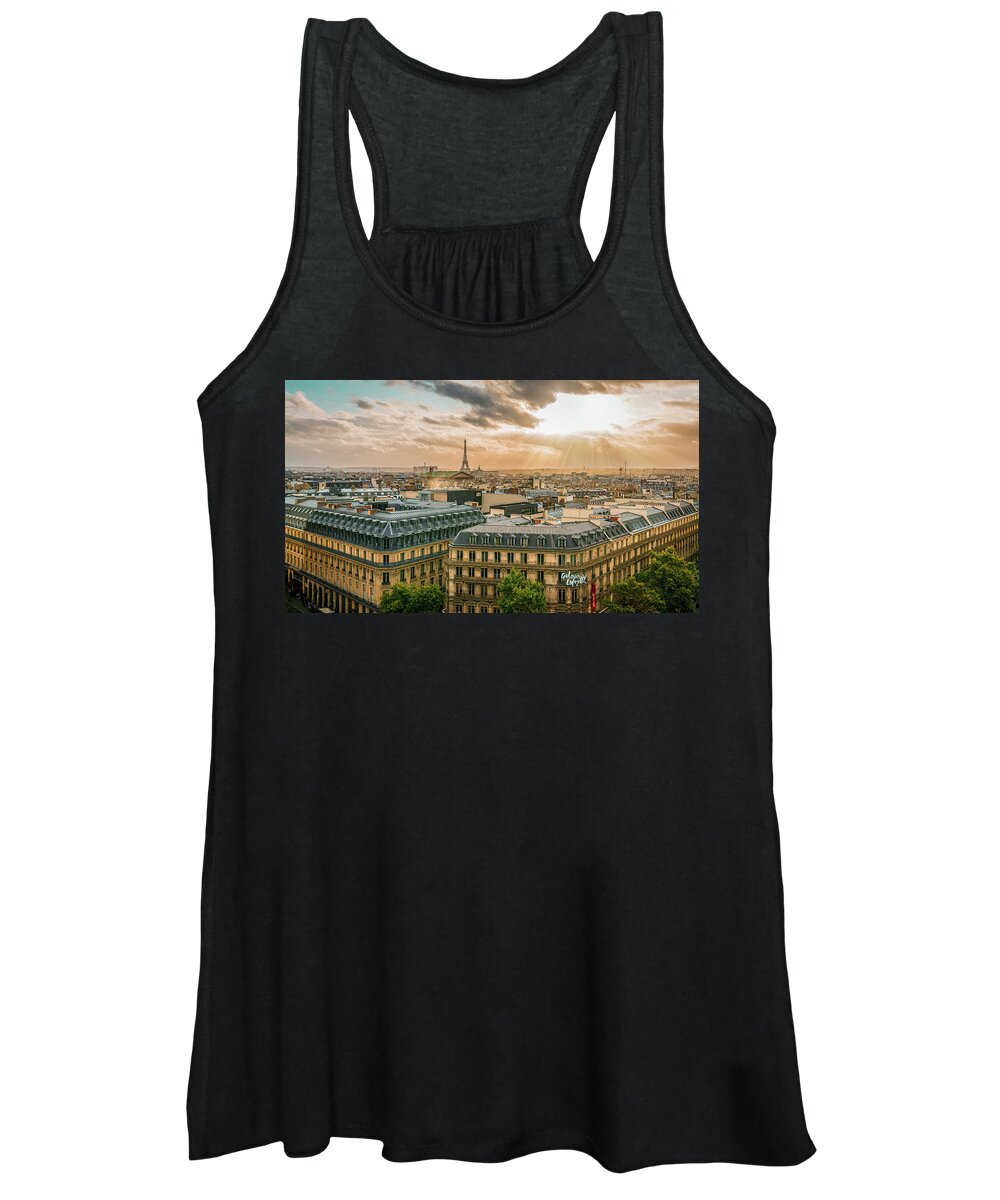 City Women's Tank Top featuring the digital art Paris from the Rooftop by Kevin McClish