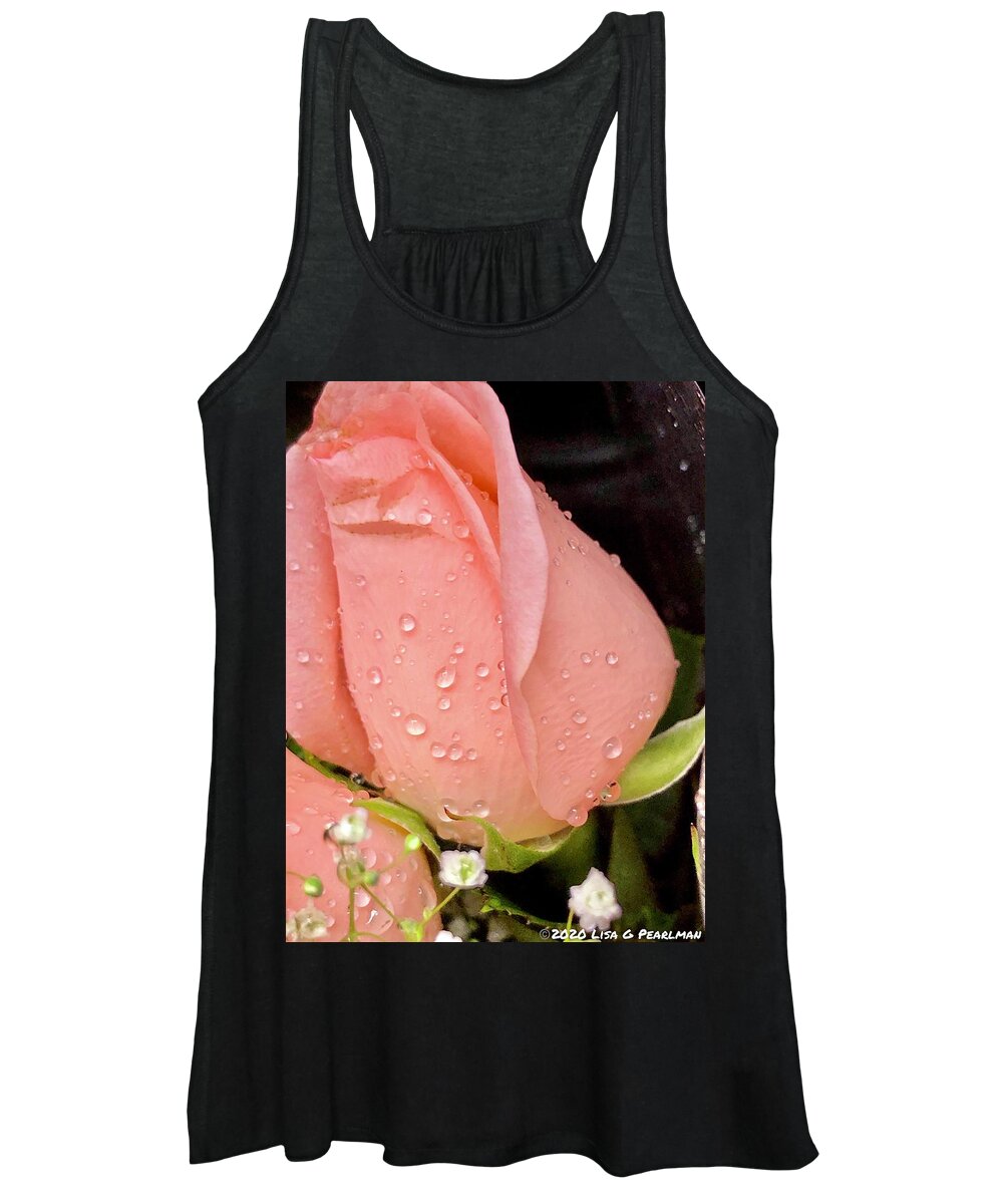 Rose Women's Tank Top featuring the photograph Peach Roses by Lisa Pearlman