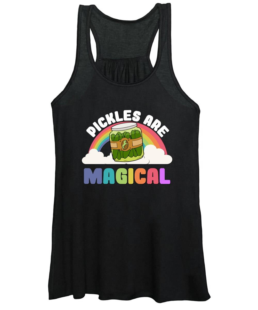 Unicorn Women's Tank Top featuring the digital art Pickles Are Magical by Flippin Sweet Gear