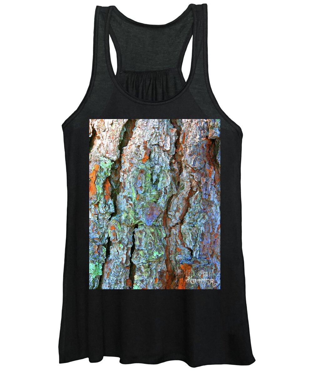Abstracts Women's Tank Top featuring the photograph Pine Bark by Mariarosa Rockefeller