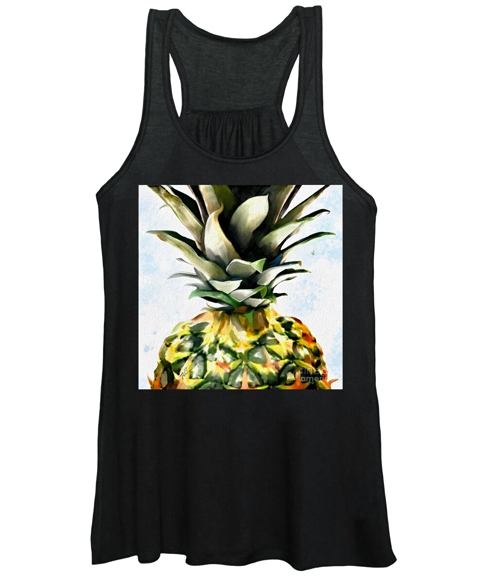 Pineapple Women's Tank Top featuring the painting Pineapple Dreams by Tammy Lee Bradley