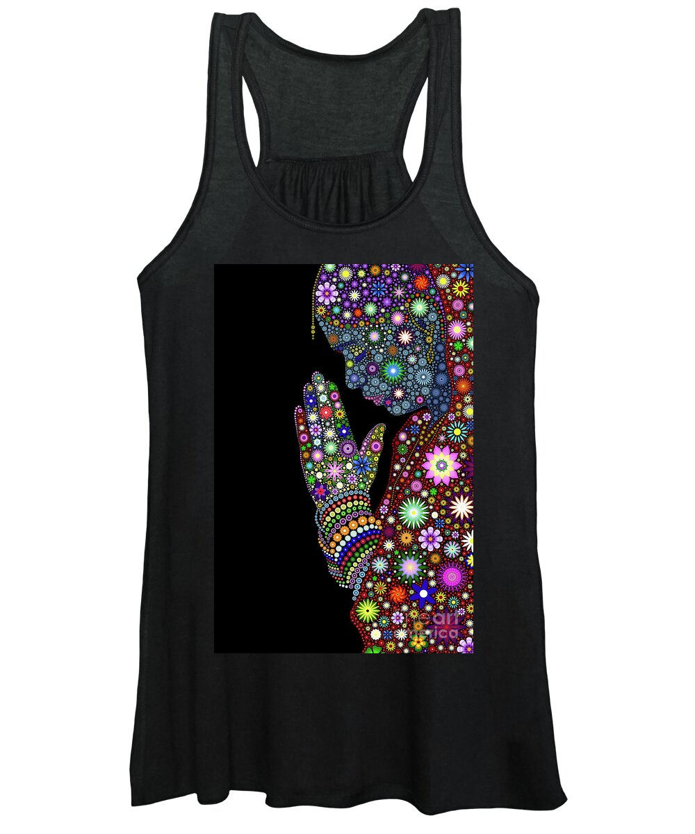 Praying For Goodness Women's Tank Top featuring the digital art Praying for Goodness by Tim Gainey