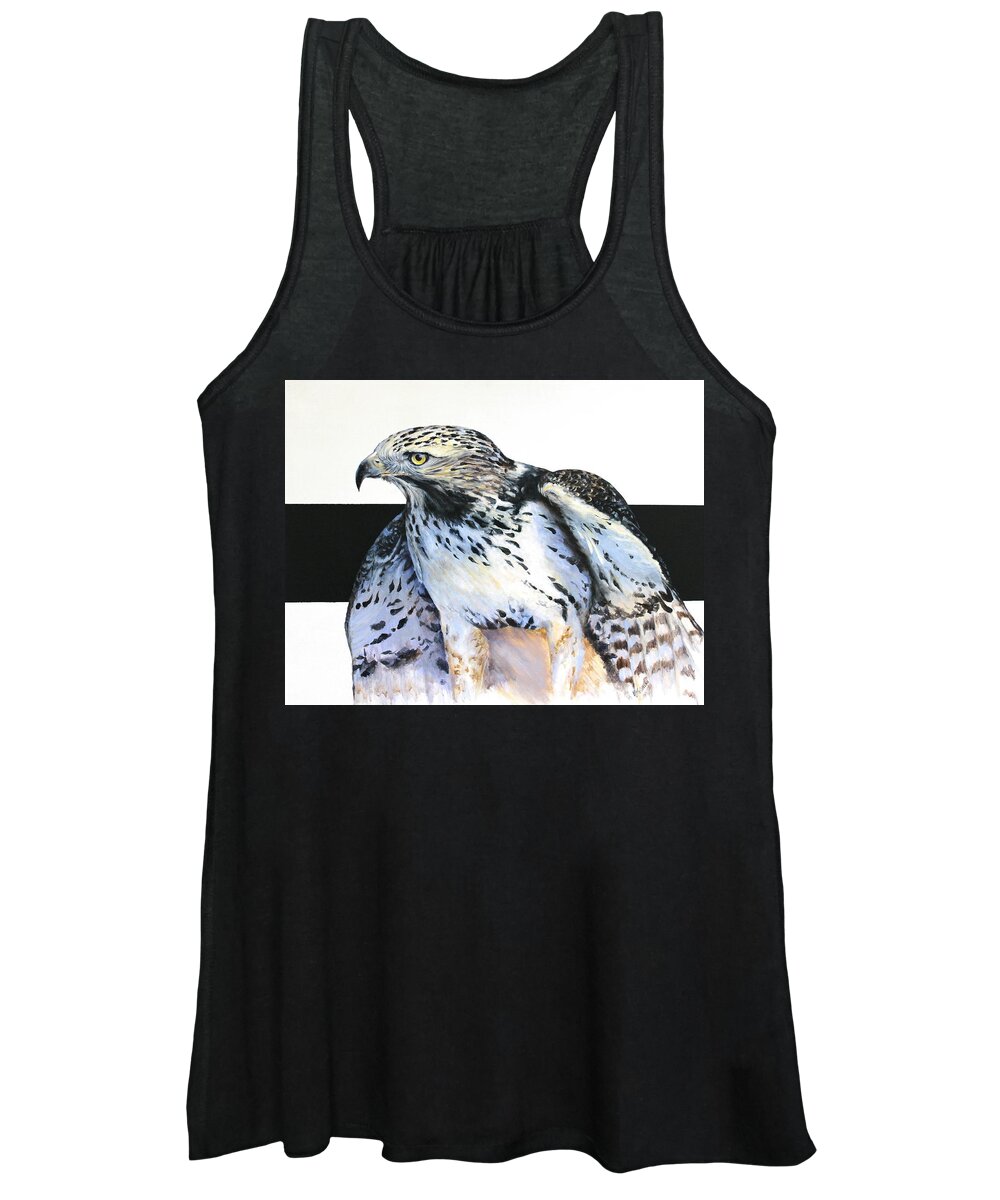 Hawk Women's Tank Top featuring the painting Remembering Blanco by Mary McCullah