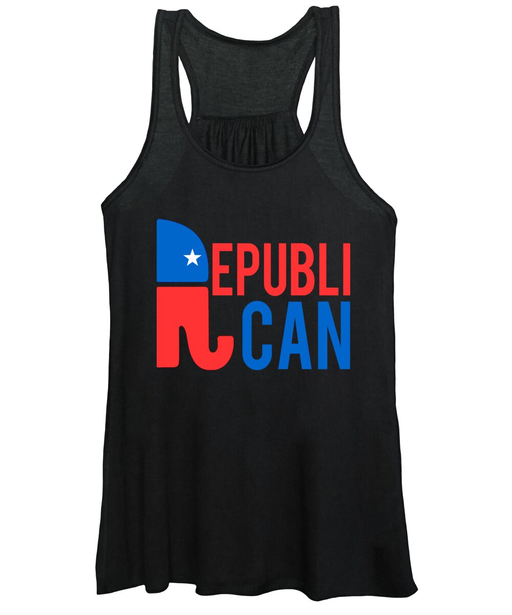 Cool Women's Tank Top featuring the digital art Republican Republi Can Do Anything by Flippin Sweet Gear