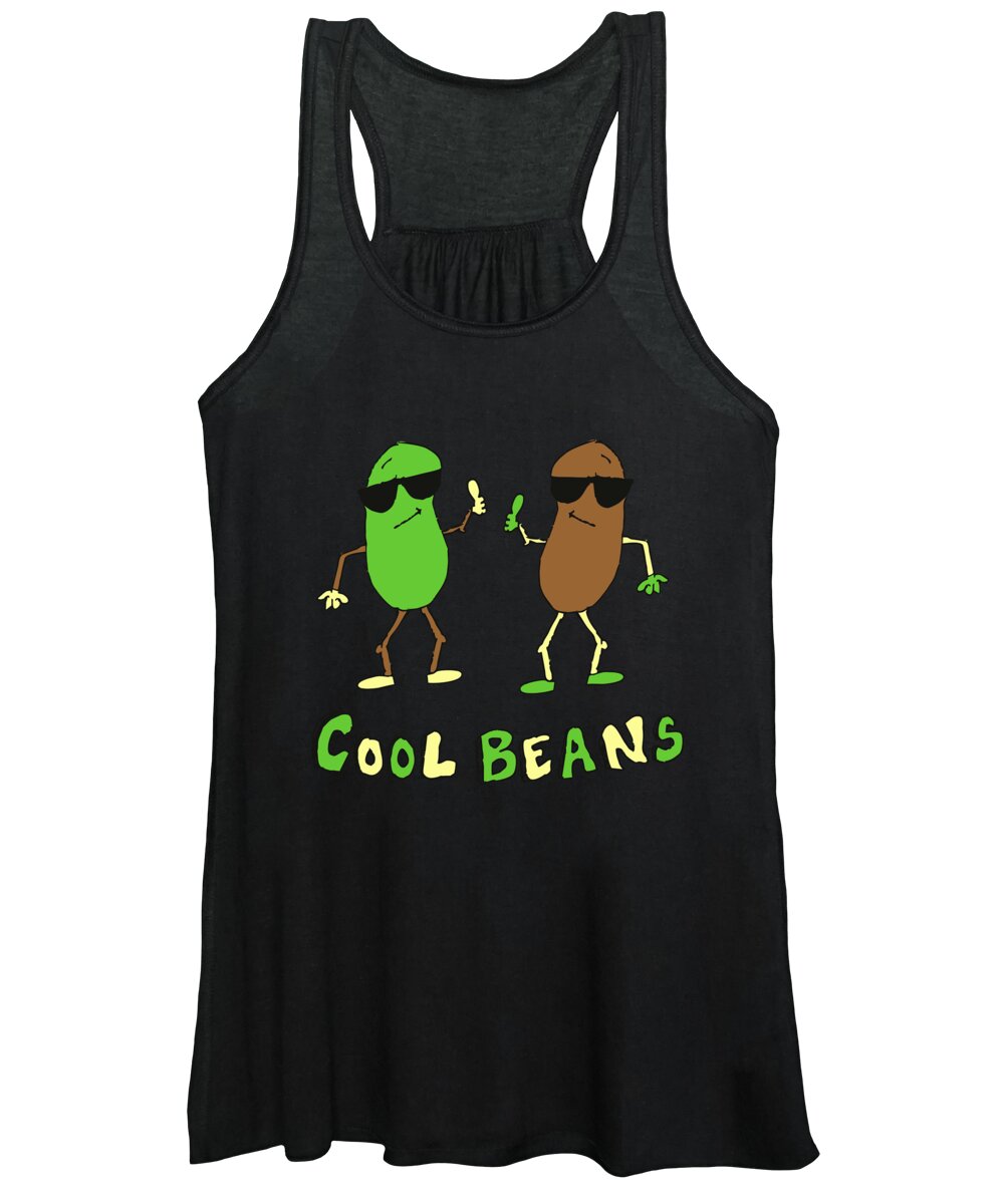 Funny Women's Tank Top featuring the digital art Retro Cool Beans by Flippin Sweet Gear