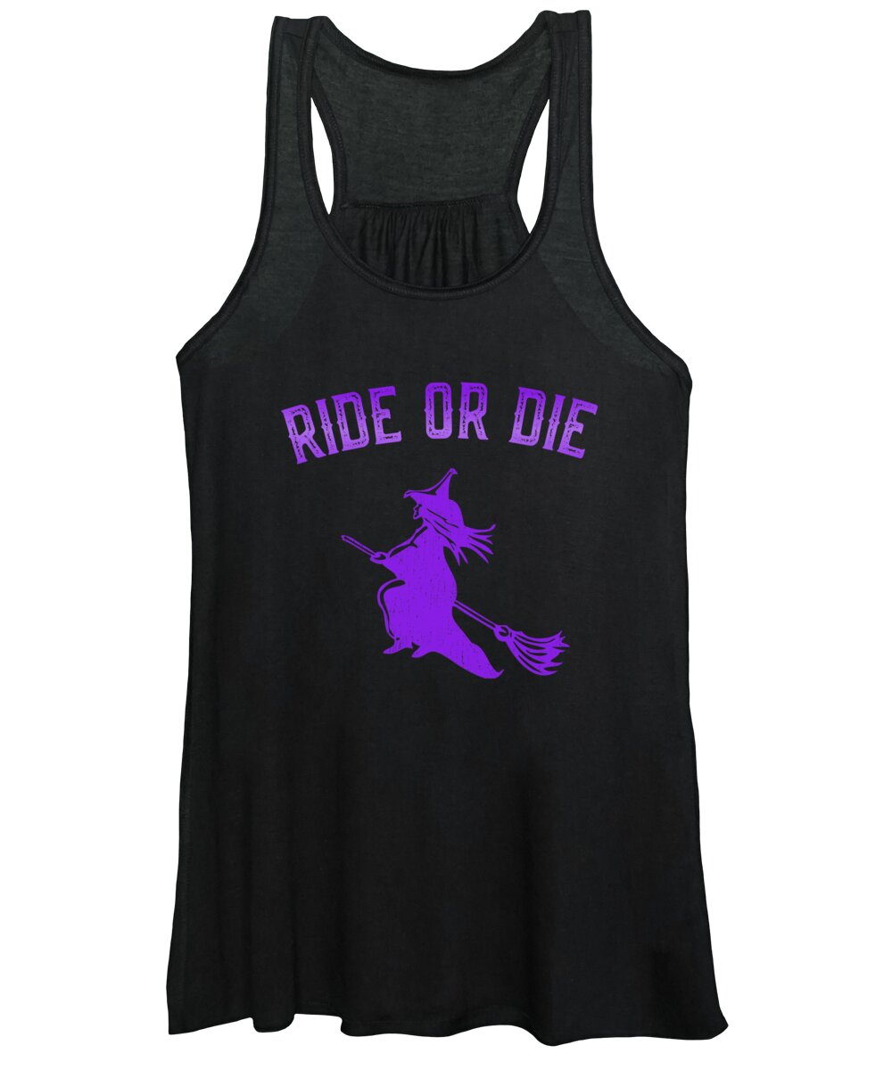 Retro Women's Tank Top featuring the digital art Ride or Die Witch by Flippin Sweet Gear