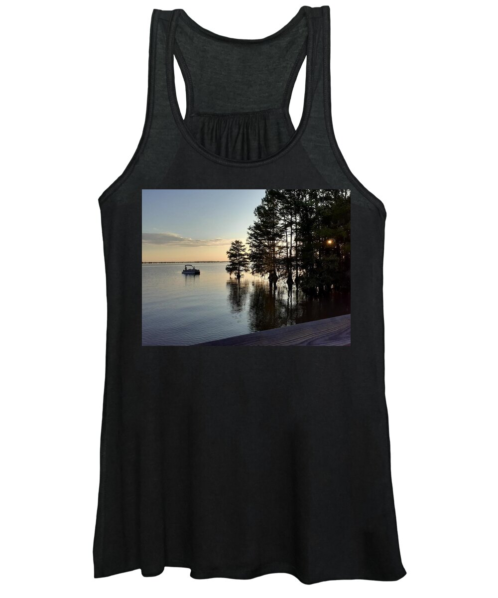 Sunset Women's Tank Top featuring the photograph Santee Sunrise by Victor Thomason