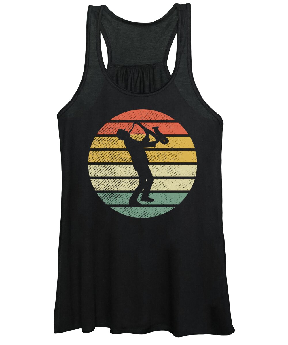 Orchestra Women's Tank Top featuring the digital art Saxophone Retro Style For Saxophonist Gift by Haselshirt
