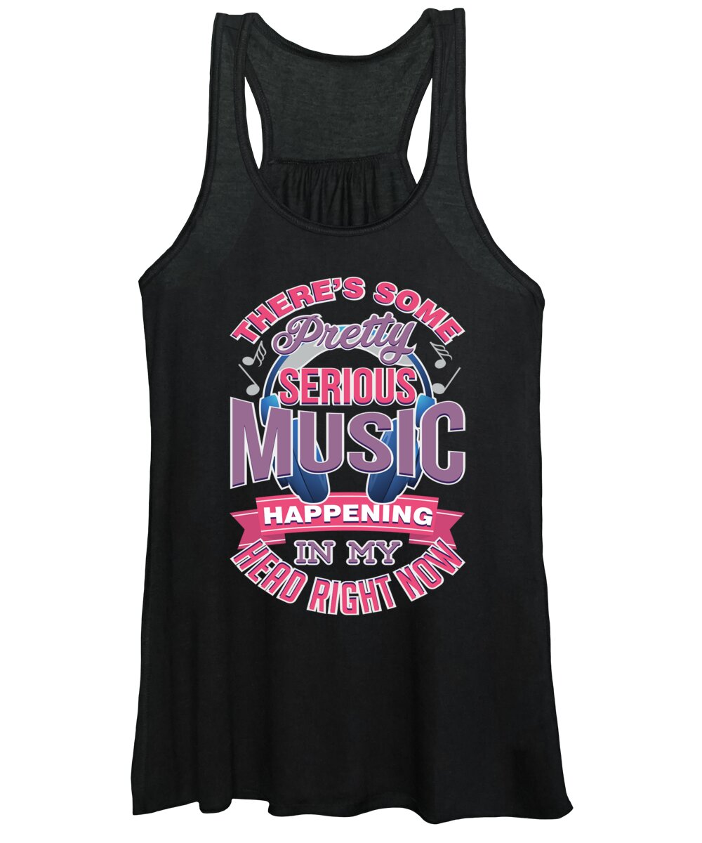 Single Women's Tank Top featuring the digital art Serious Music Happening In My Head Now by Jacob Zelazny