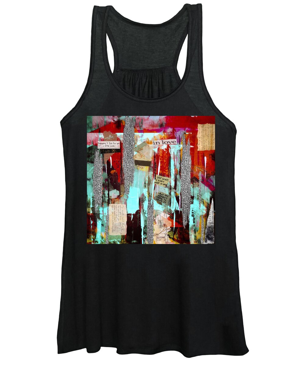 Abstract Art Women's Tank Top featuring the digital art Silver Lining by Canessa Thomas
