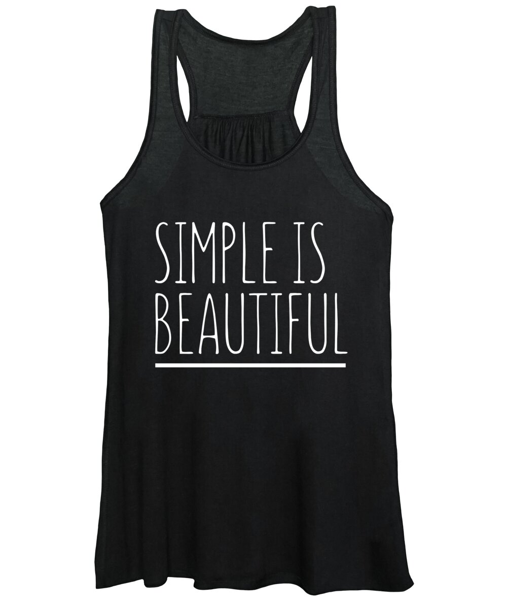 Inspirational Women's Tank Top featuring the digital art Simple Is Beautiful by Jacob Zelazny
