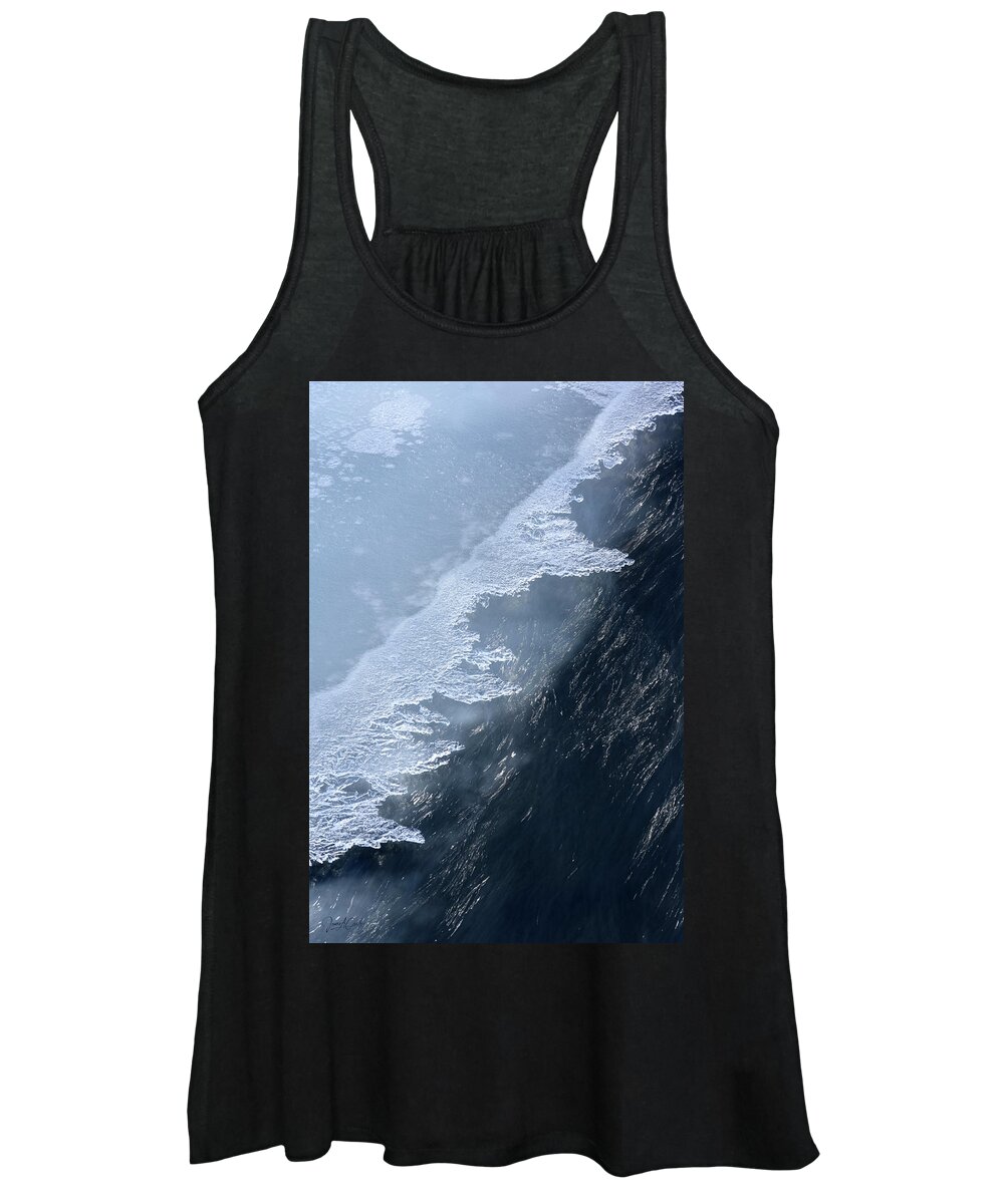 Ice Women's Tank Top featuring the photograph Slate-Blue and Sluicy by James Covello