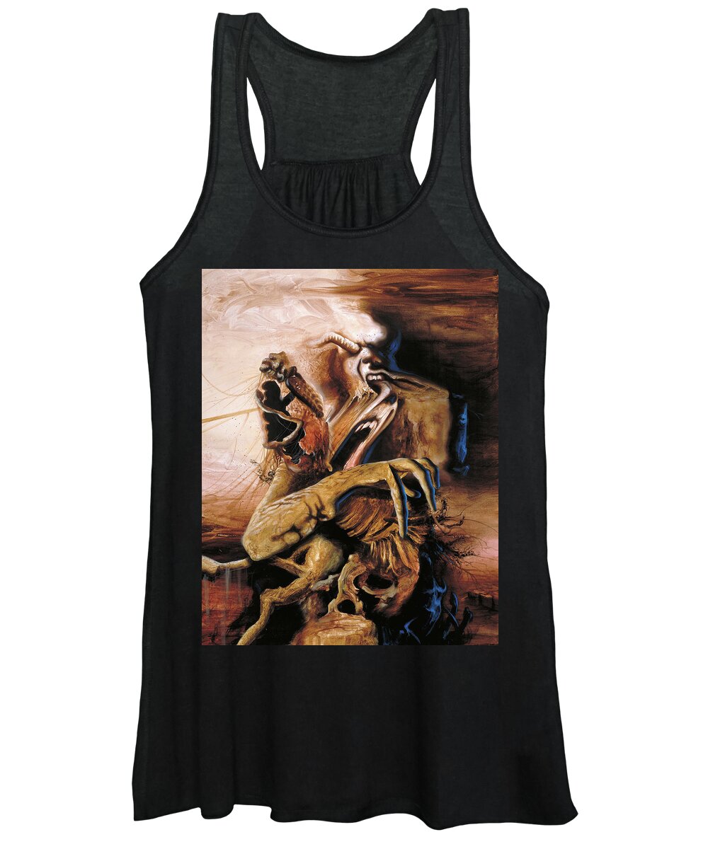 Oppressor Women's Tank Top featuring the painting Solstice of Oppression by Sv Bell