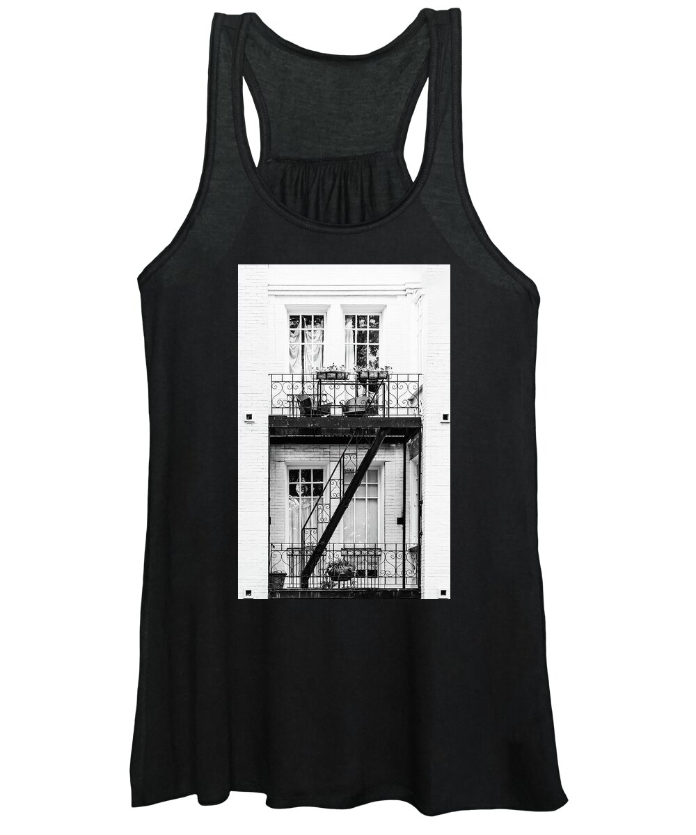 Black & White Women's Tank Top featuring the photograph Southern Charm by Laura Roberts