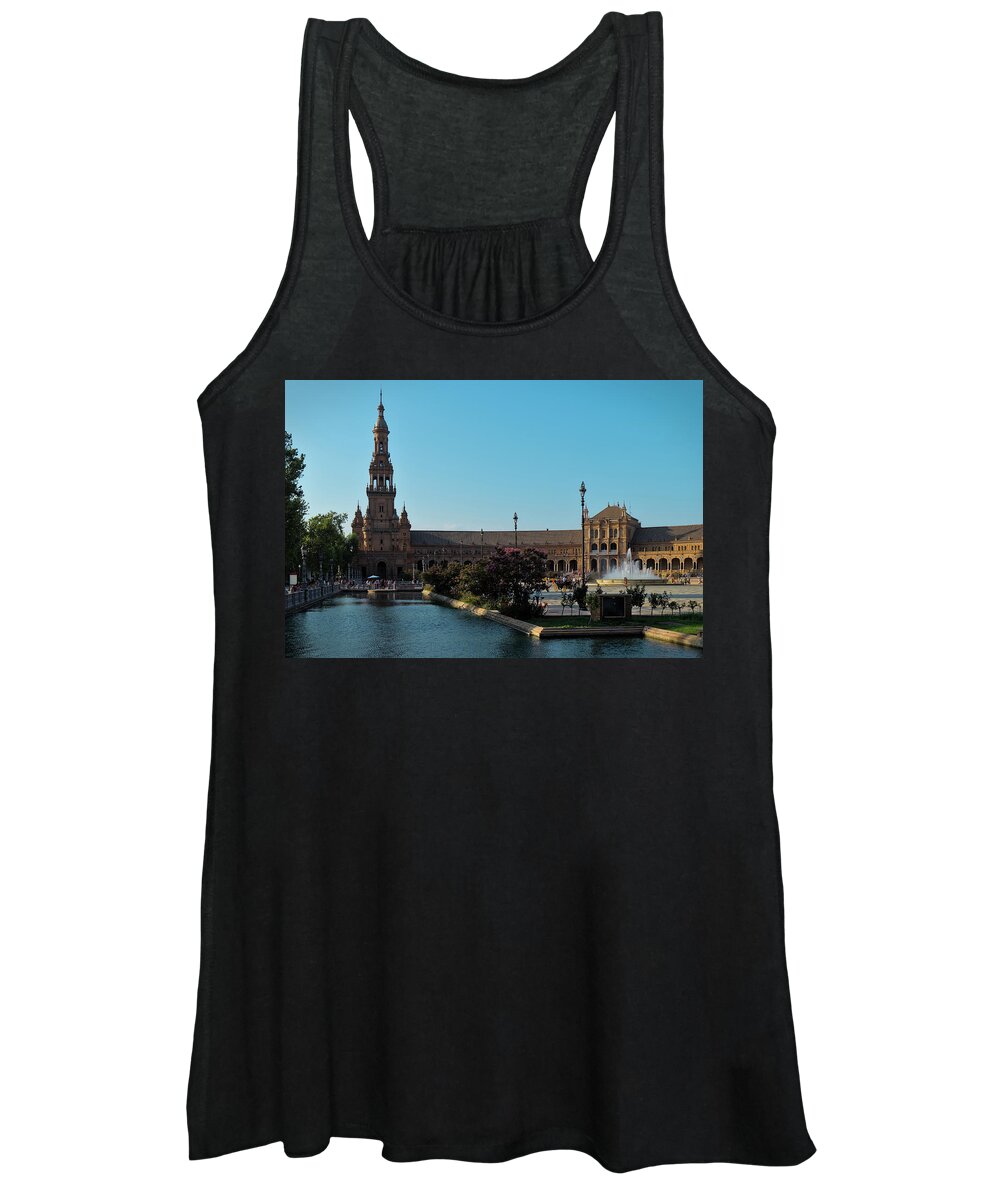 Spain Square Women's Tank Top featuring the photograph Spain Square in Seville by Angelo DeVal
