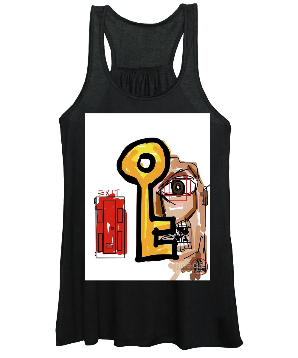  Women's Tank Top featuring the painting Speak and Unlock by Oriel Ceballos