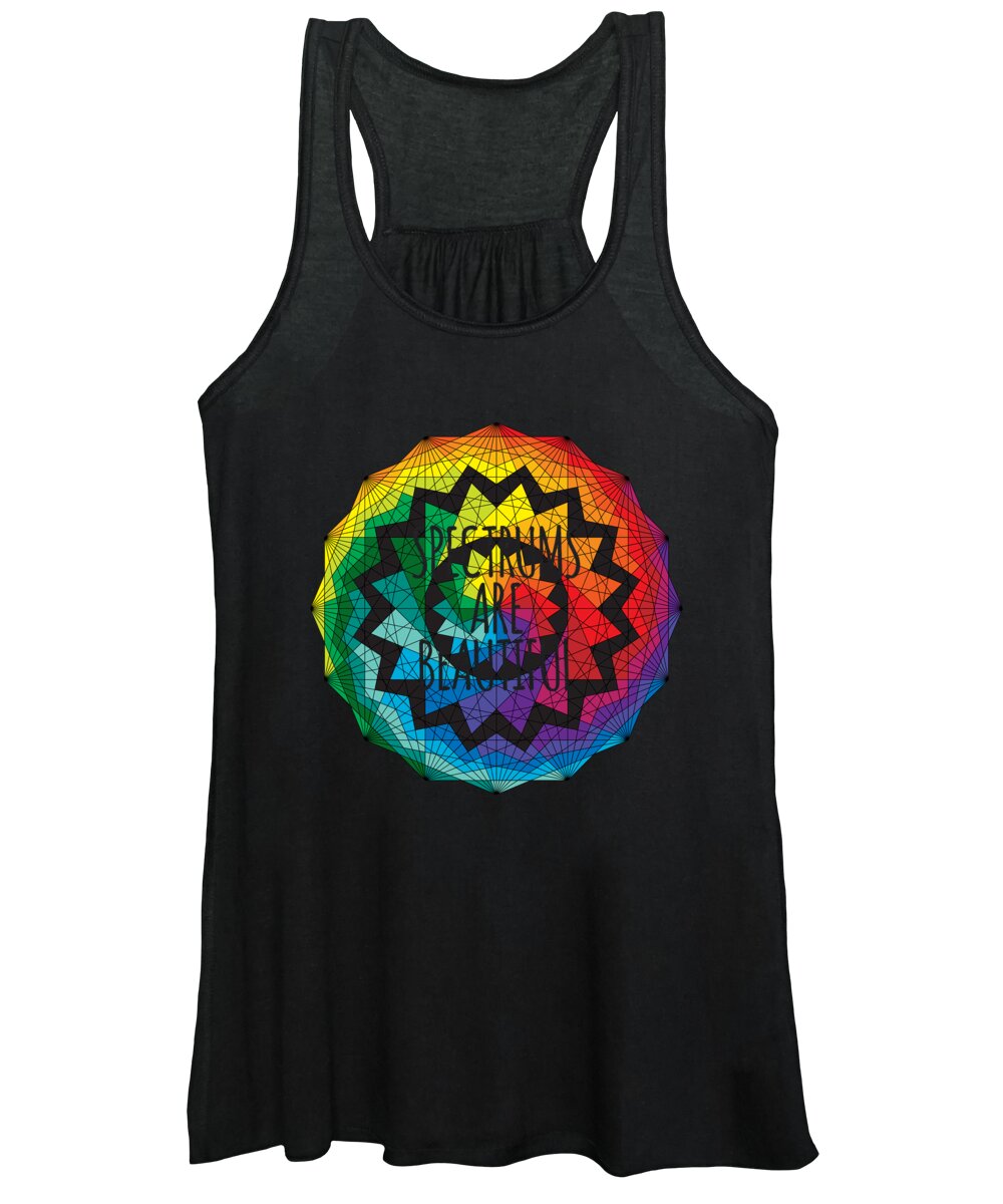 Are Women's Tank Top featuring the digital art Spectrums Are Beautiful Autism Awareness by Flippin Sweet Gear