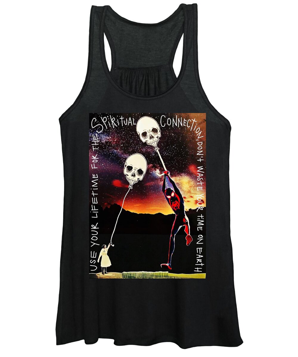 Collage Women's Tank Top featuring the digital art Spiritual Connection by Tanja Leuenberger
