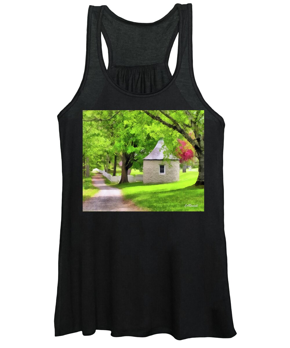 Small Building Women's Tank Top featuring the photograph Spring Buttery by Carol Randall