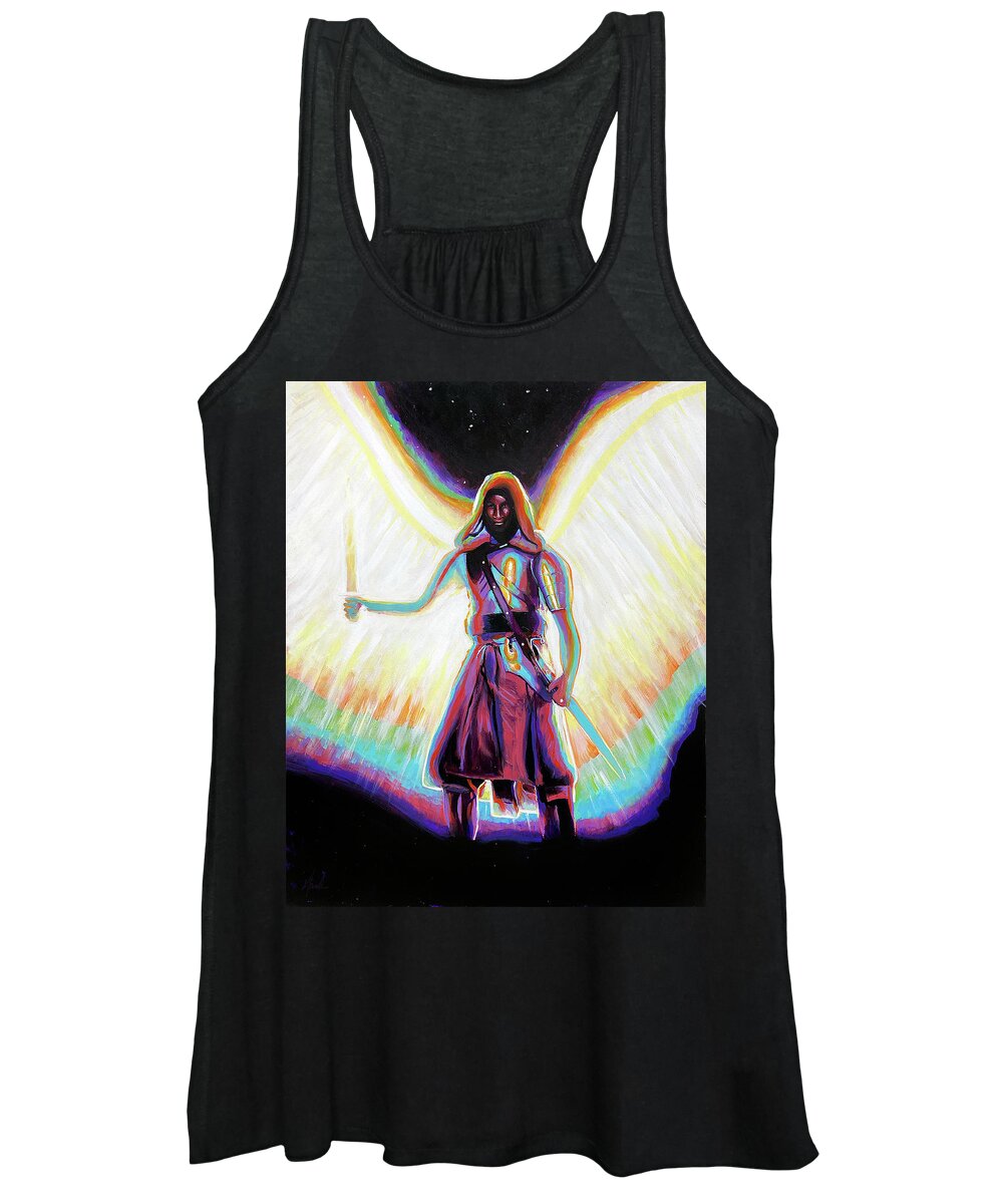 Saint Michael Women's Tank Top featuring the painting St Michael by Steve Gamba
