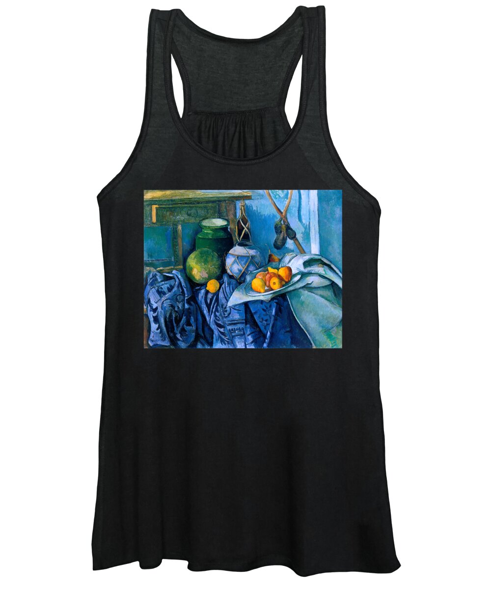 Cezanne Women's Tank Top featuring the painting Still Life with a Ginger Jar and Eggplants 1893 by Paul Cezanne