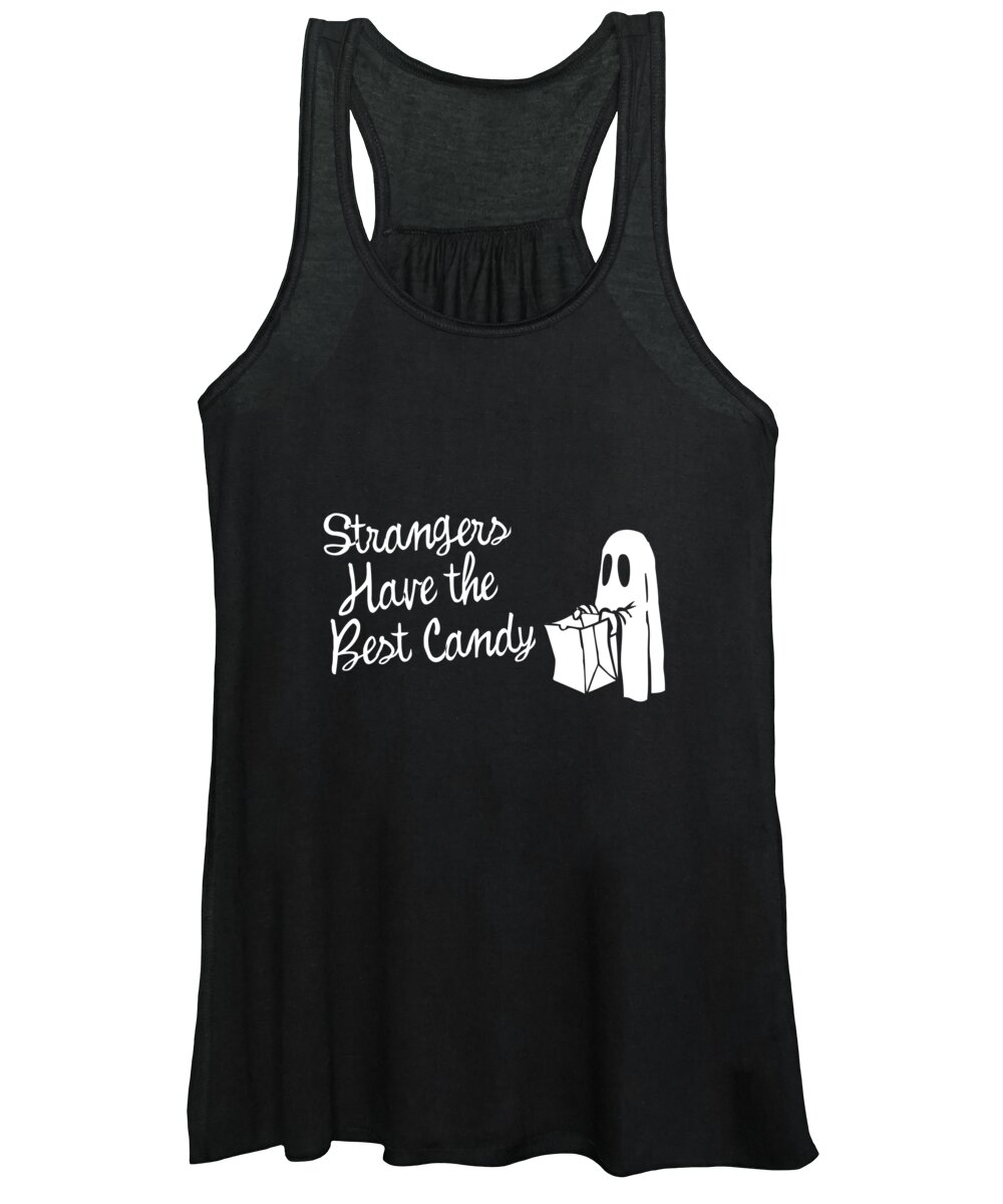 Cool Women's Tank Top featuring the digital art Strangers Have the Best Candy Halloween by Flippin Sweet Gear