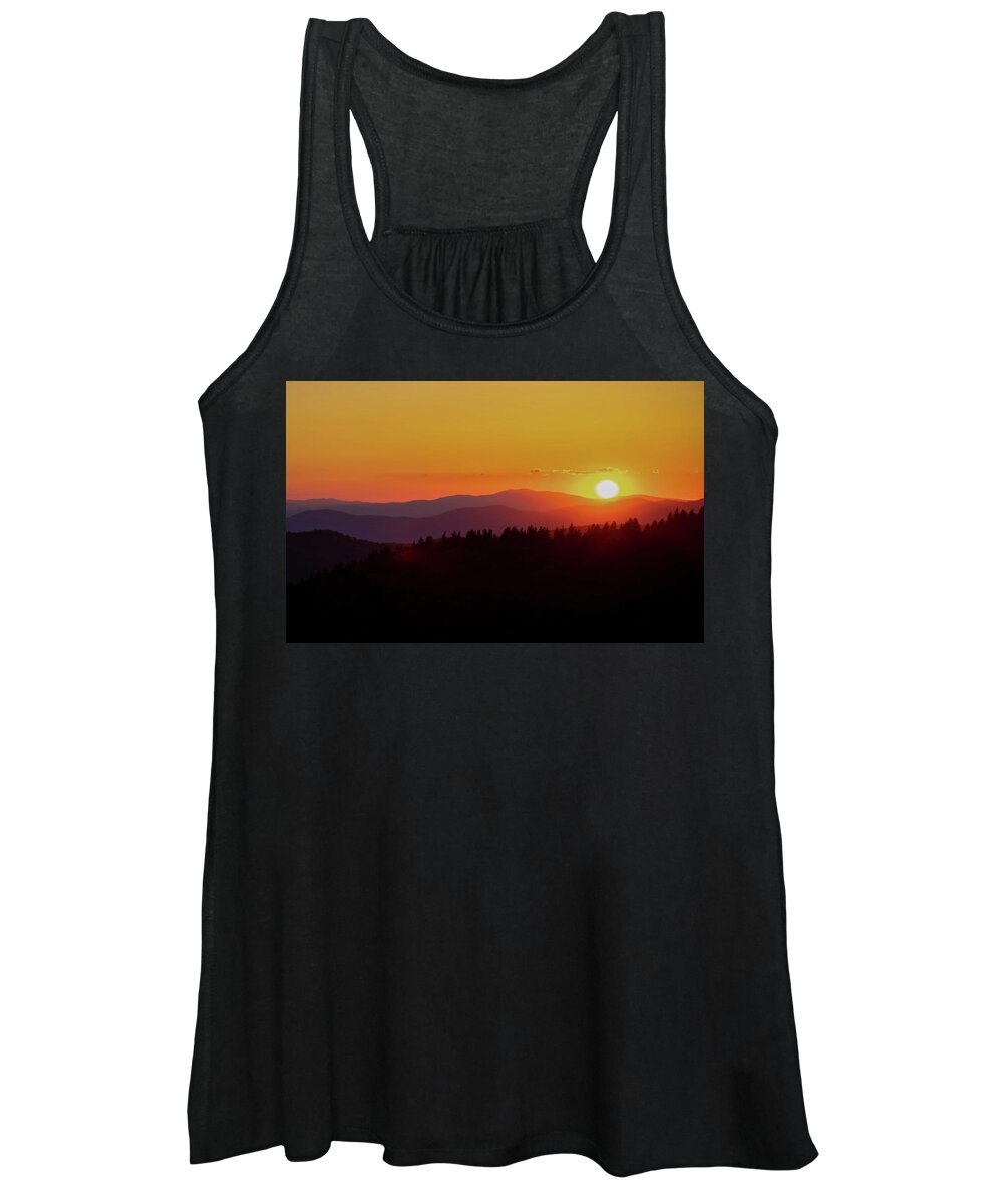 Mountain Women's Tank Top featuring the photograph Sunset for the Win by Go and Flow Photos