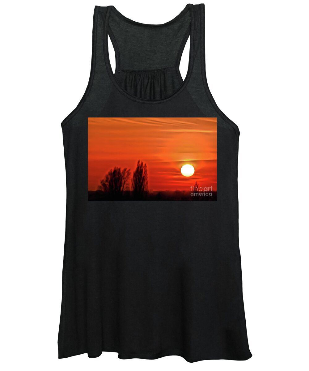 Sunset Women's Tank Top featuring the photograph Sunset in Manchester by Pics By Tony