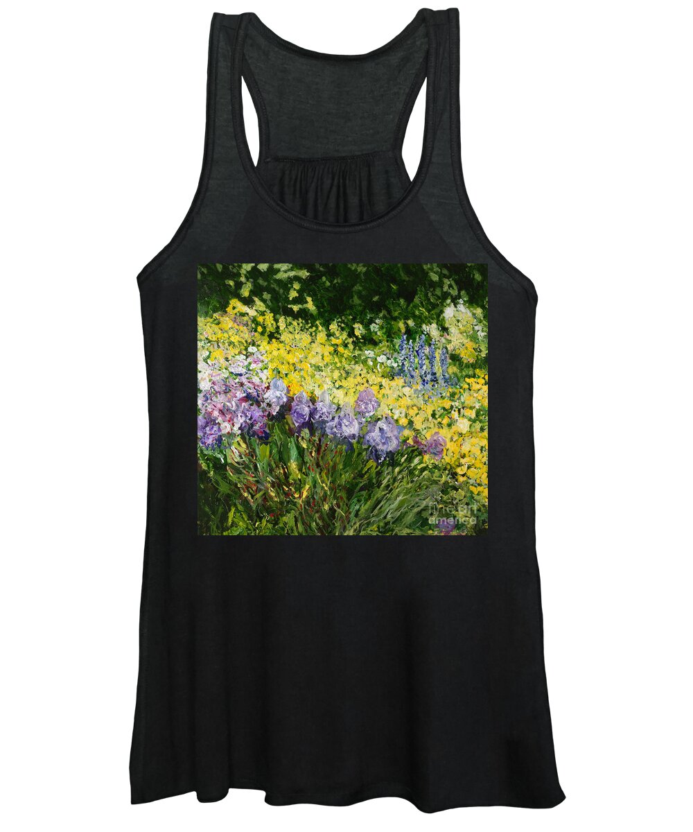 Landscape Women's Tank Top featuring the painting Sunshine Blossoms by Allan P Friedlander