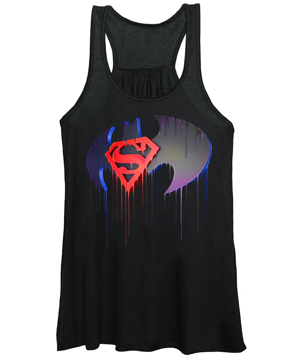 Super Women's Tank Top featuring the painting Super Bat by Anthony Mwangi
