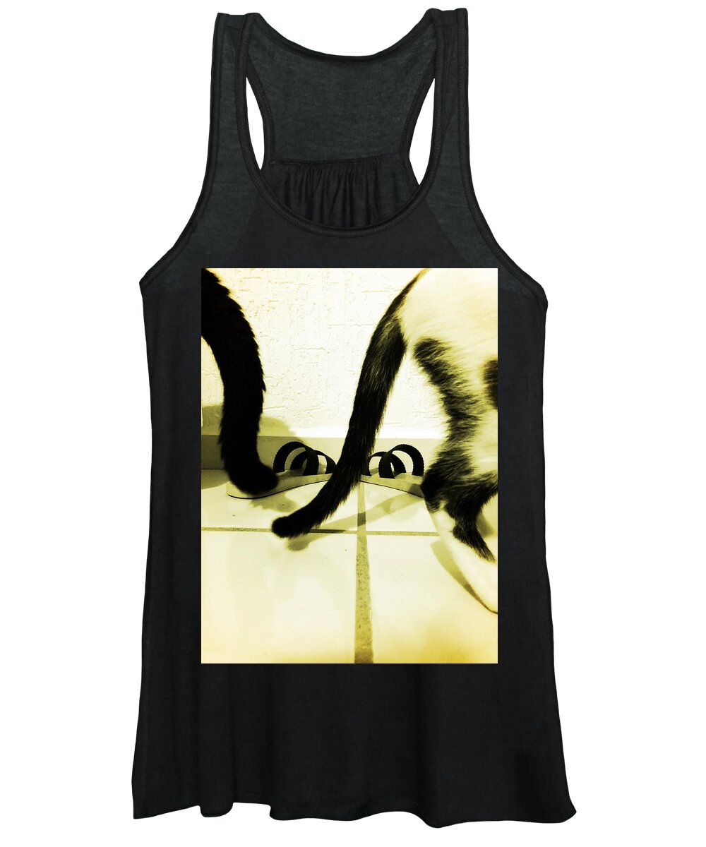 Cat Art Women's Tank Top featuring the photograph Tails by Valerie Greene
