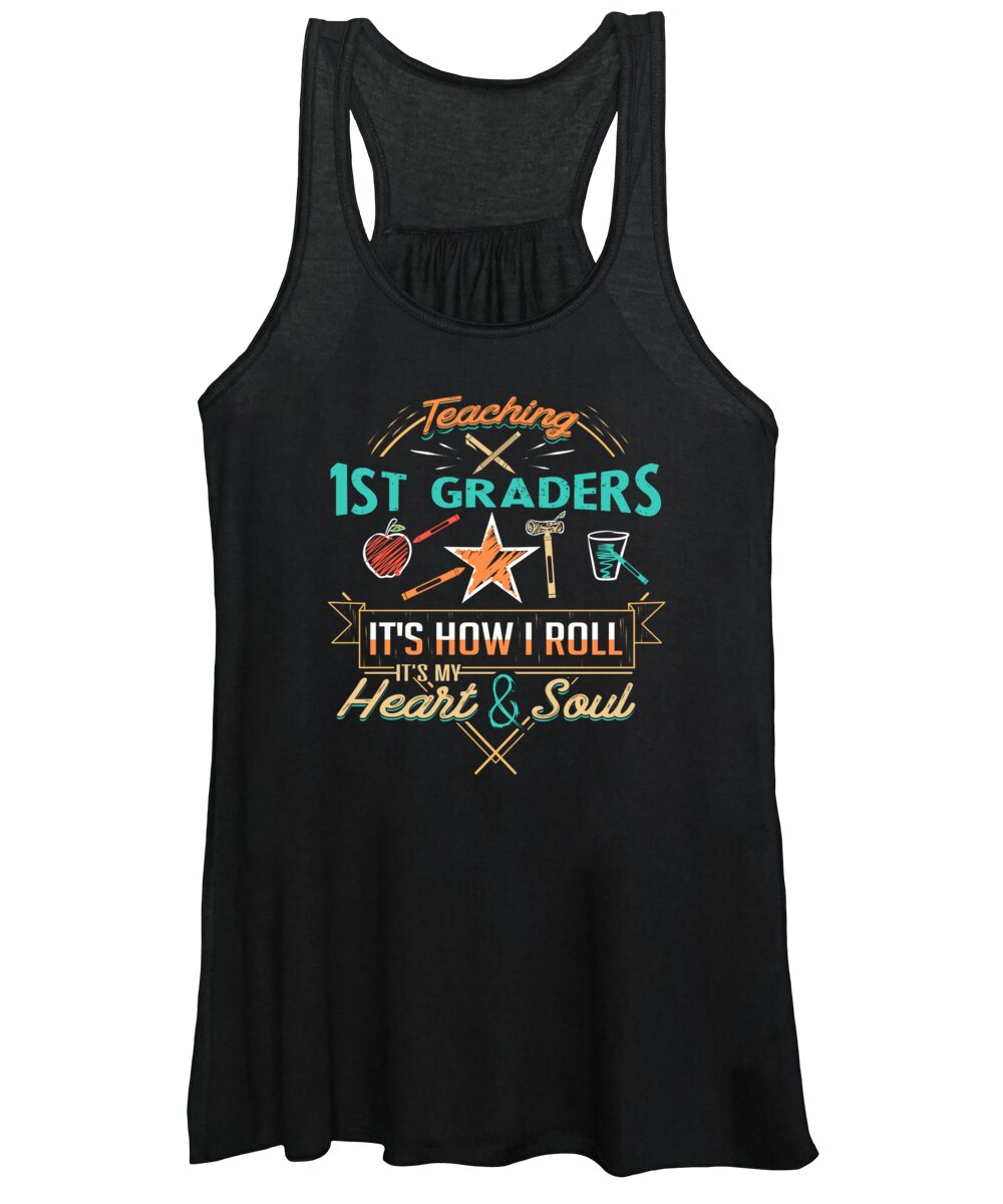 10th Grade Women's Tank Top featuring the digital art Teaching 1st Graders How I Roll by Jacob Zelazny