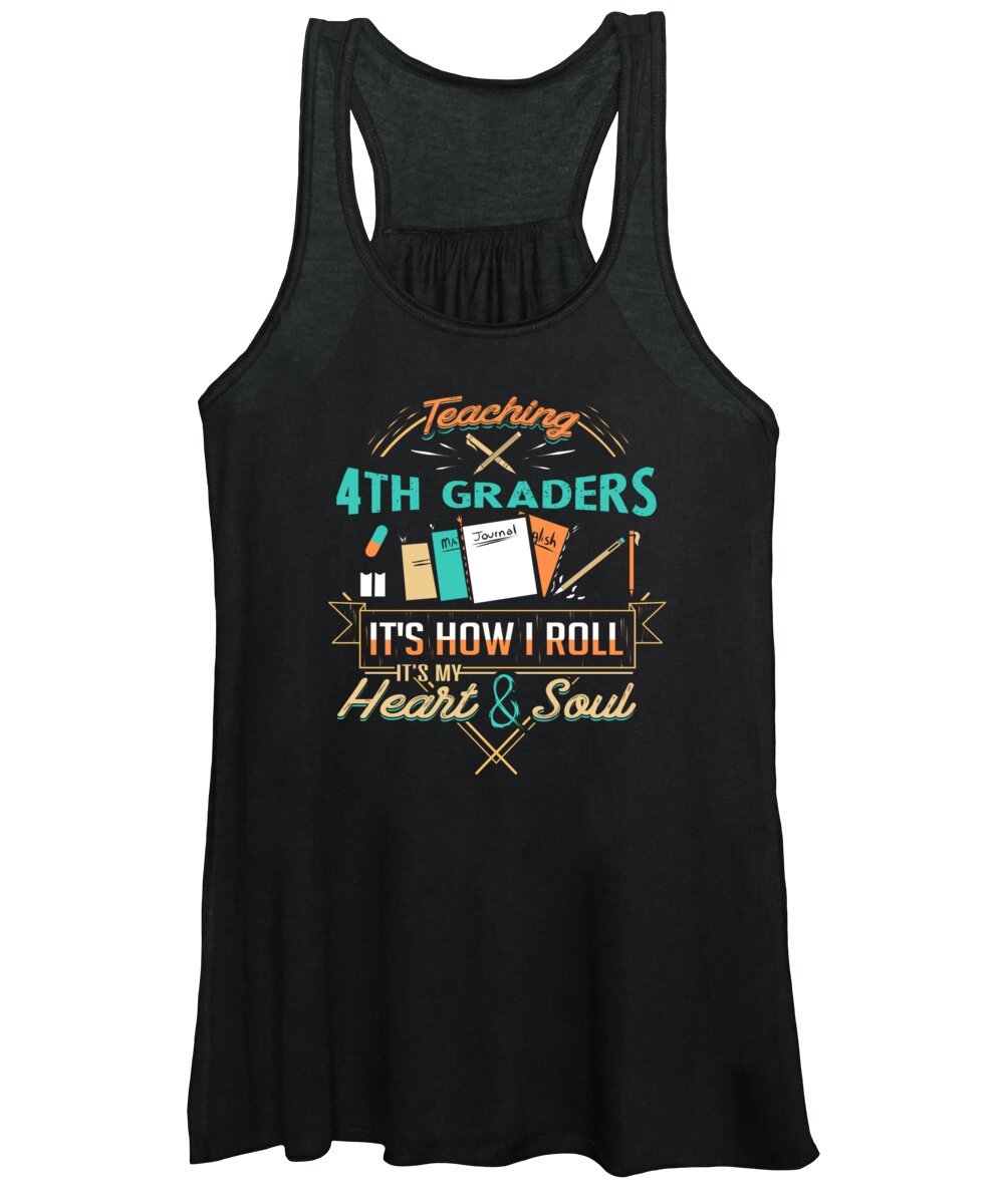 10th Grade Women's Tank Top featuring the digital art Teaching 4th Graders How I Roll by Jacob Zelazny