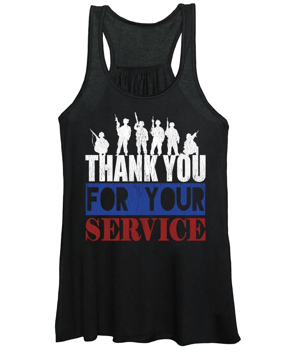 Military Women's Tank Top featuring the digital art Thank You For Your Service by Jacob Zelazny
