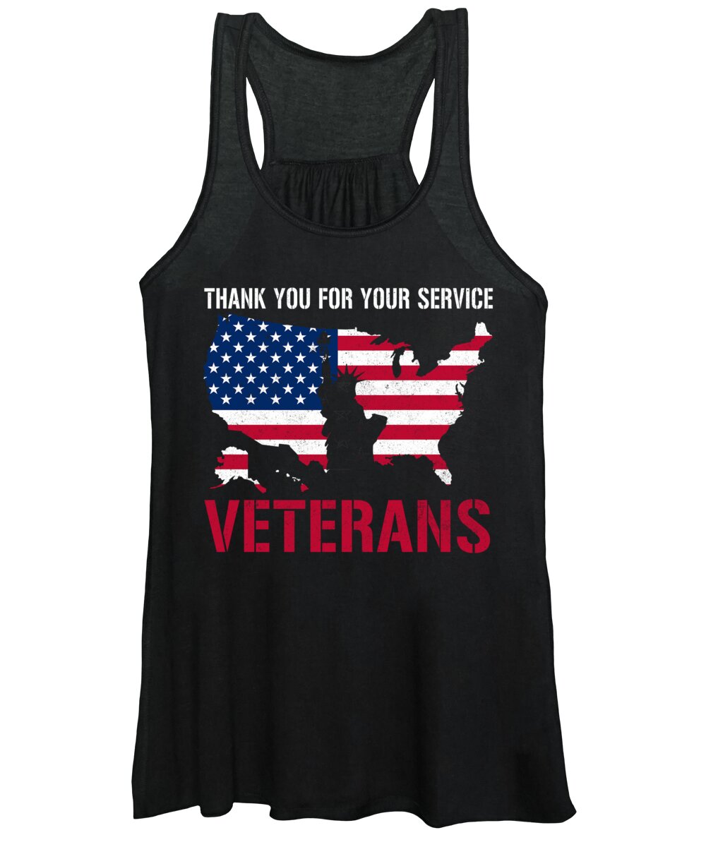 Military Women's Tank Top featuring the digital art Thank You for your Service Veterans by Jacob Zelazny