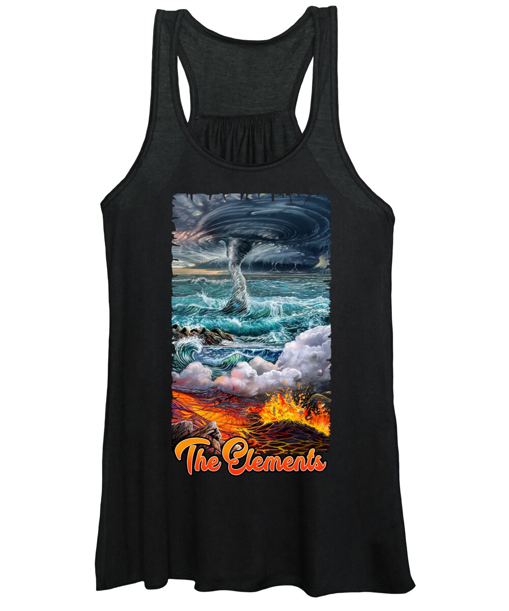 Air Women's Tank Top featuring the painting The Elements by Anthony Mwangi