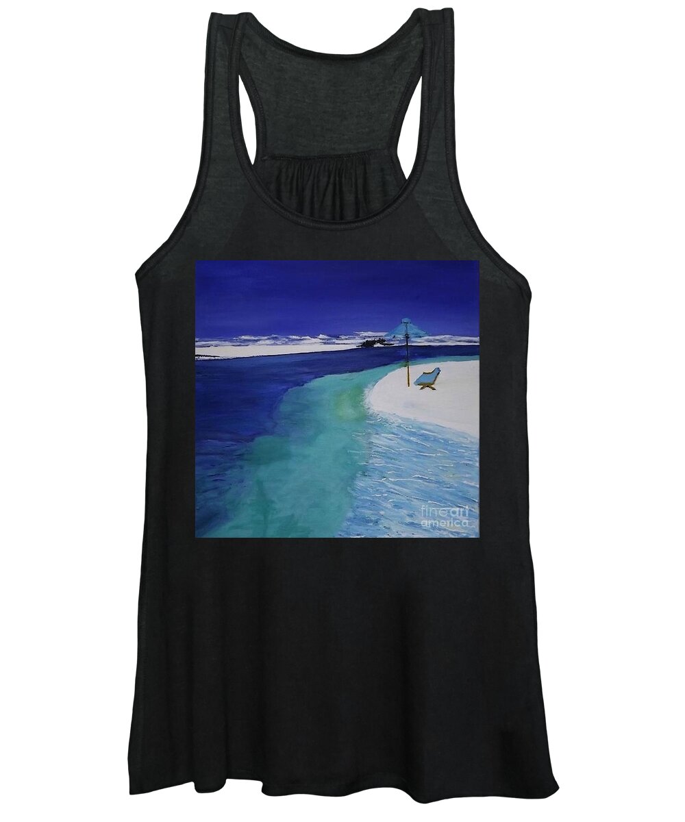 Acrylic Painting Women's Tank Top featuring the painting The Eyeland by Denise Morgan