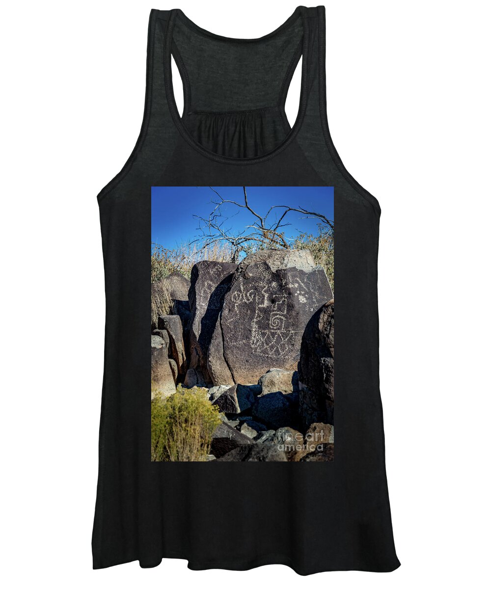 Ancient Women's Tank Top featuring the photograph Three Rivers Petroglyphs #36 by Blake Webster