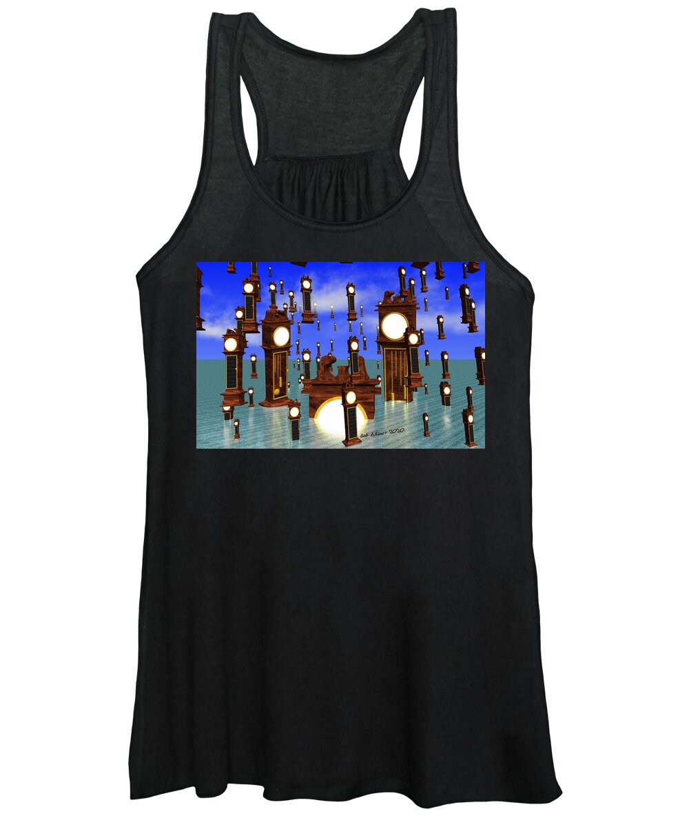 Digital Surreal Surrealism Women's Tank Top featuring the digital art Time and Again by Bob Shimer