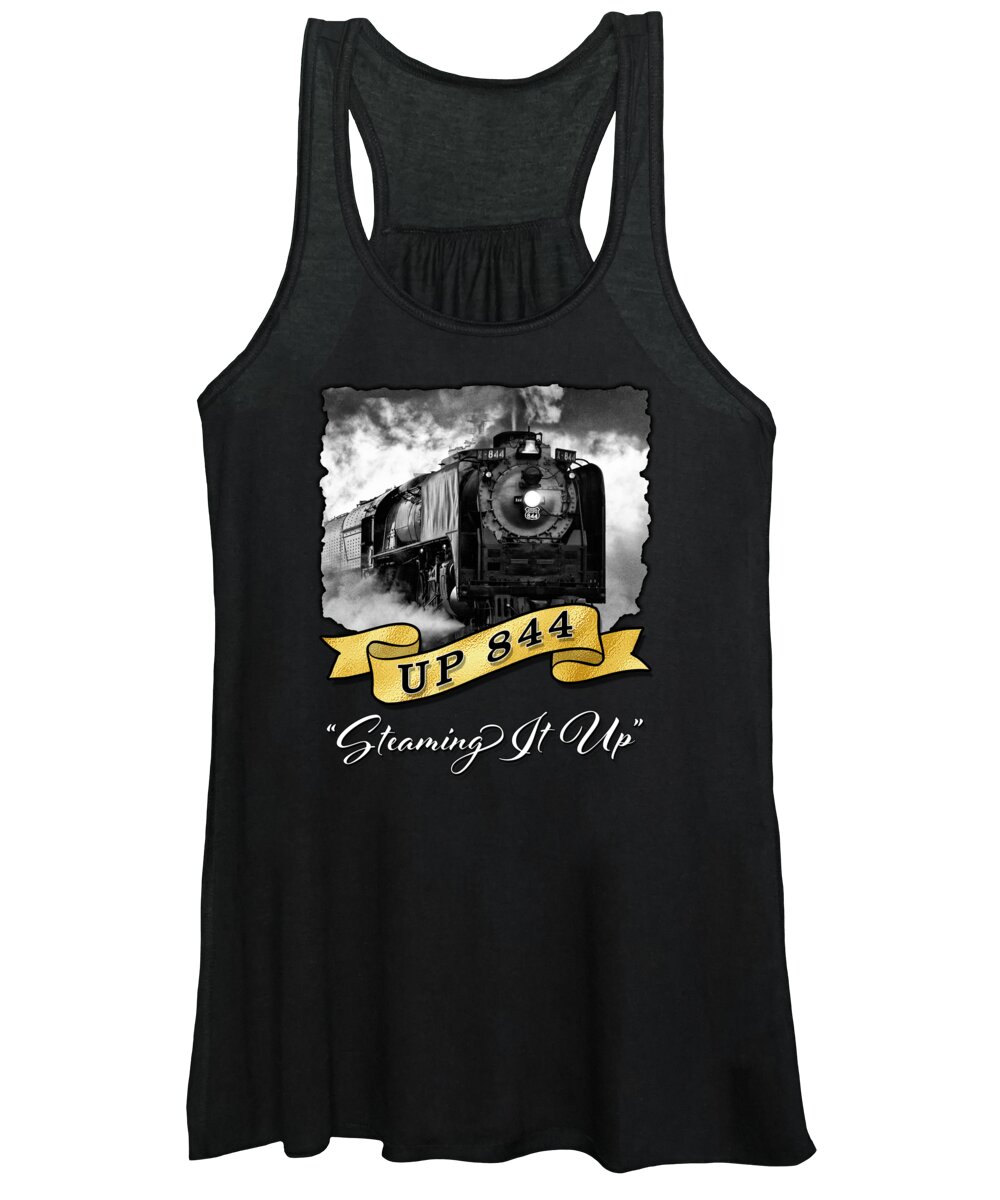 Locomotive Women's Tank Top featuring the photograph UP 844 Steaming It Up by Steaming It Up