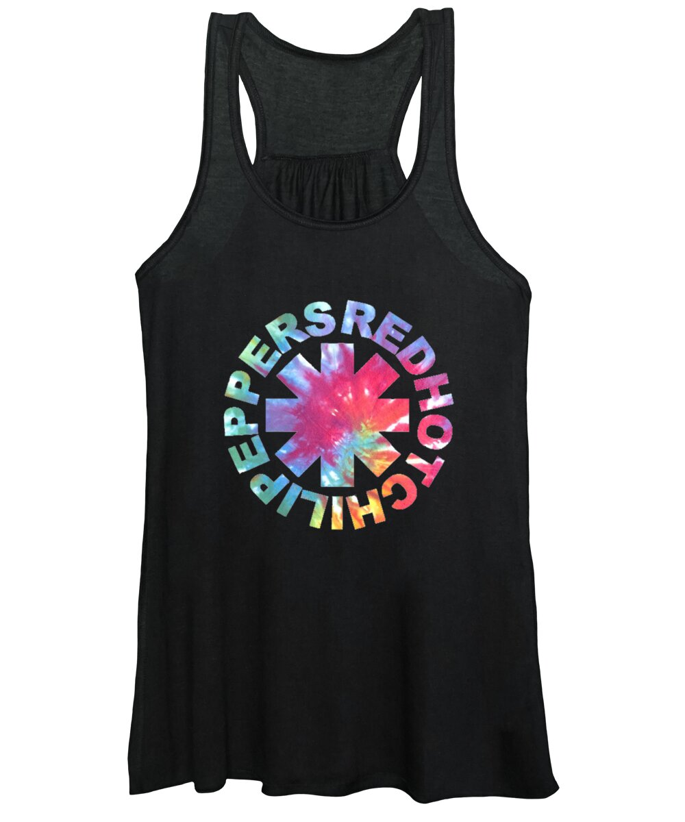 Red Hot Chili Peppers Women's Tank Top featuring the digital art Vintage Red Chili Tie-dye by Notorious Artist