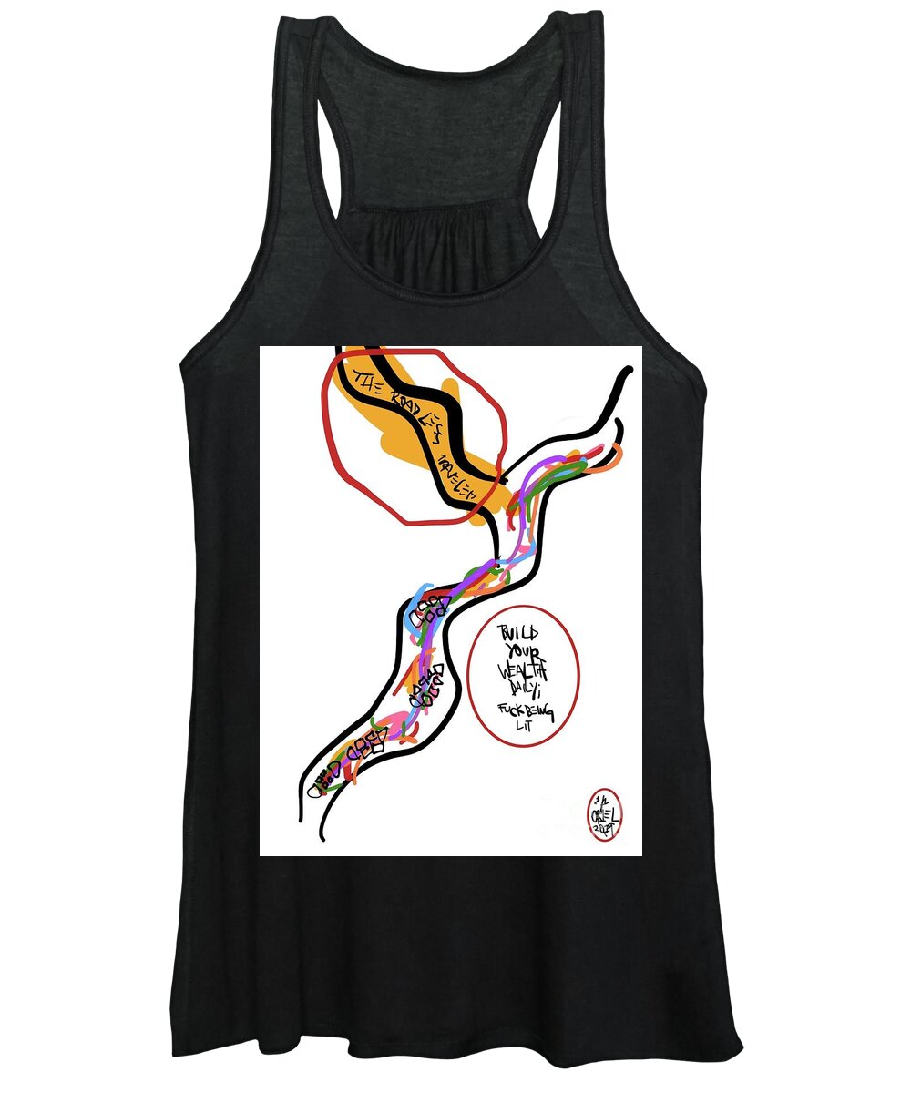  Women's Tank Top featuring the painting Walk Alone by Oriel Ceballos