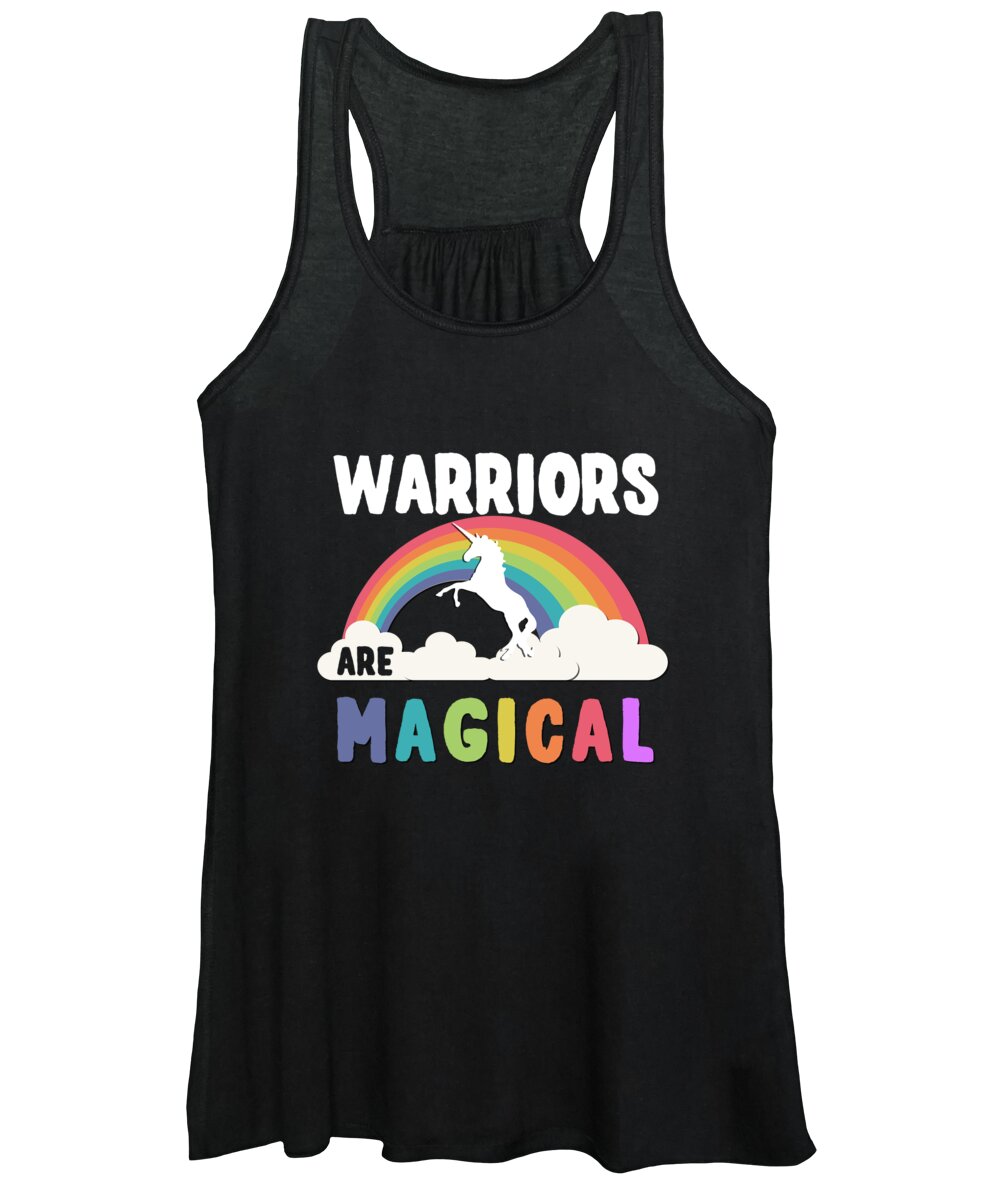 Unicorn Women's Tank Top featuring the digital art Warriors Are Magical by Flippin Sweet Gear