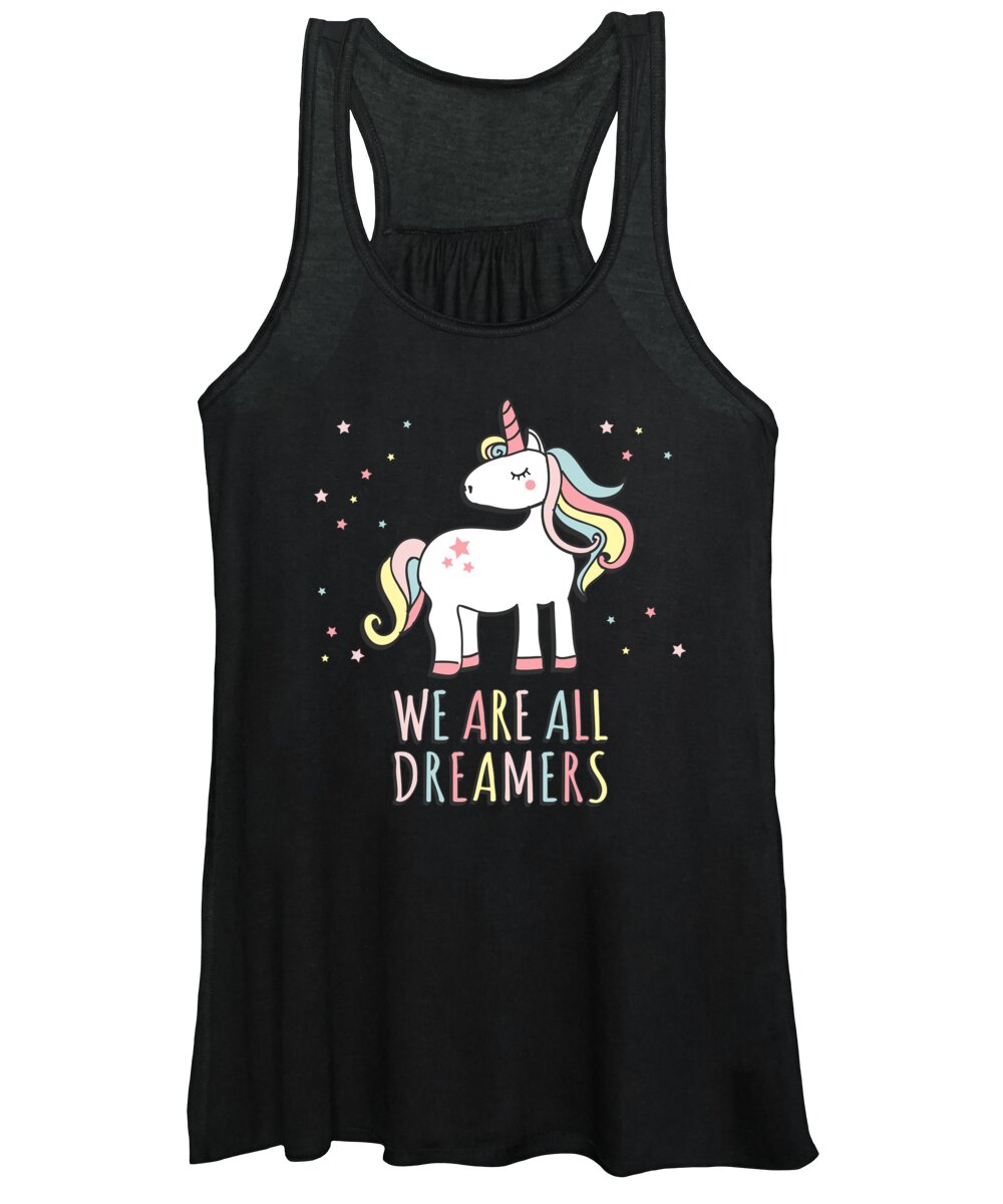 Cool Women's Tank Top featuring the digital art We Are All Dreamers Daca by Flippin Sweet Gear
