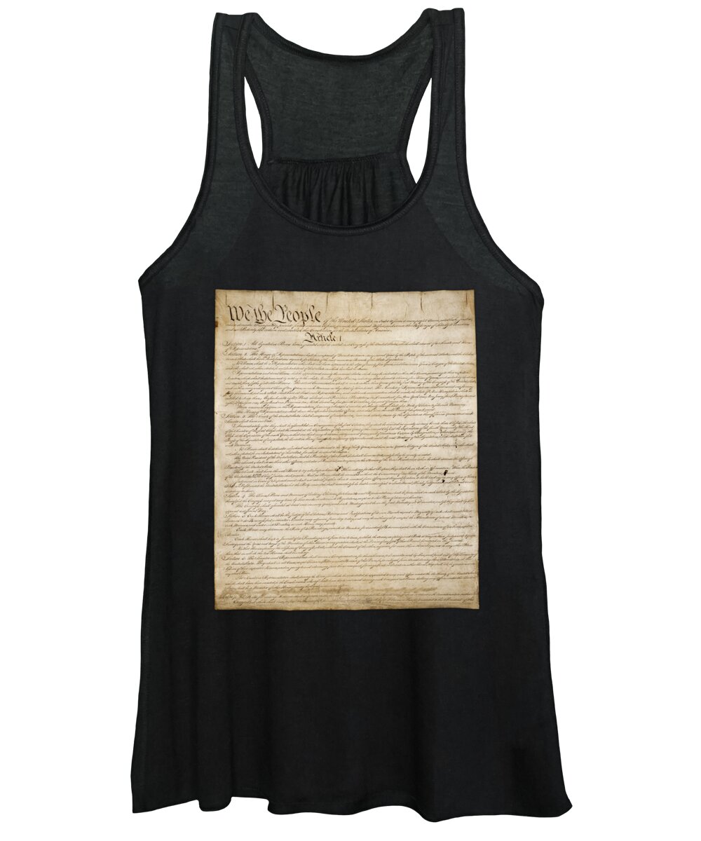 Constitution Women's Tank Top featuring the photograph We the People by Best of Vintage