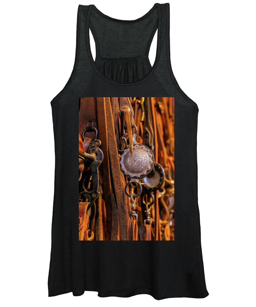 Photography Women's Tank Top featuring the photograph Western Silver Bit by JBK Photo Art