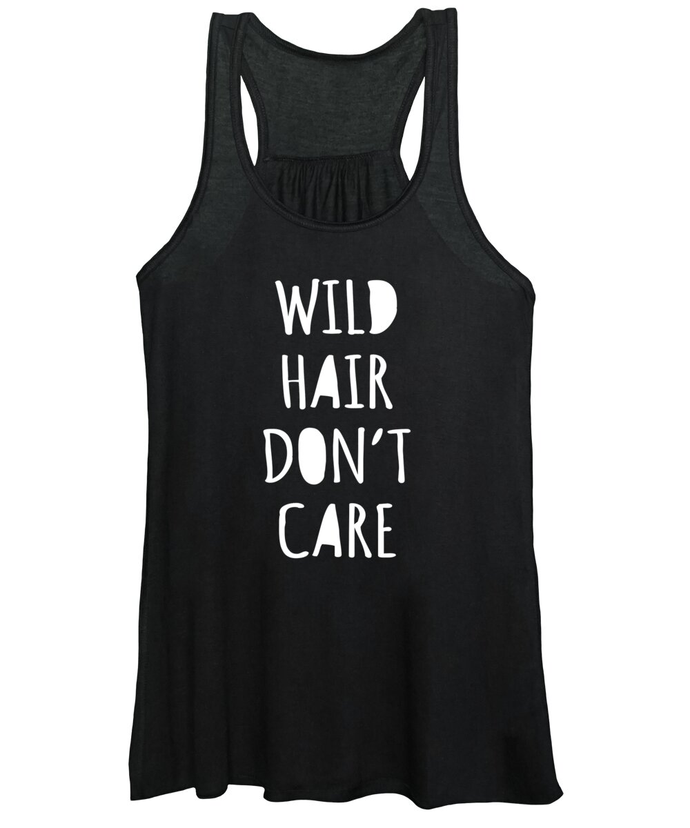 Funny Women's Tank Top featuring the digital art Wild Hair Dont Care by Flippin Sweet Gear