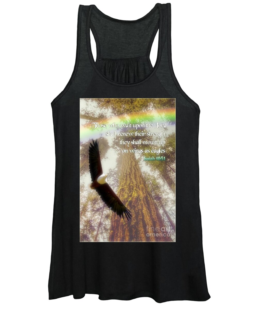 Eagle Women's Tank Top featuring the photograph Wings As Eagles by Kimberly Furey