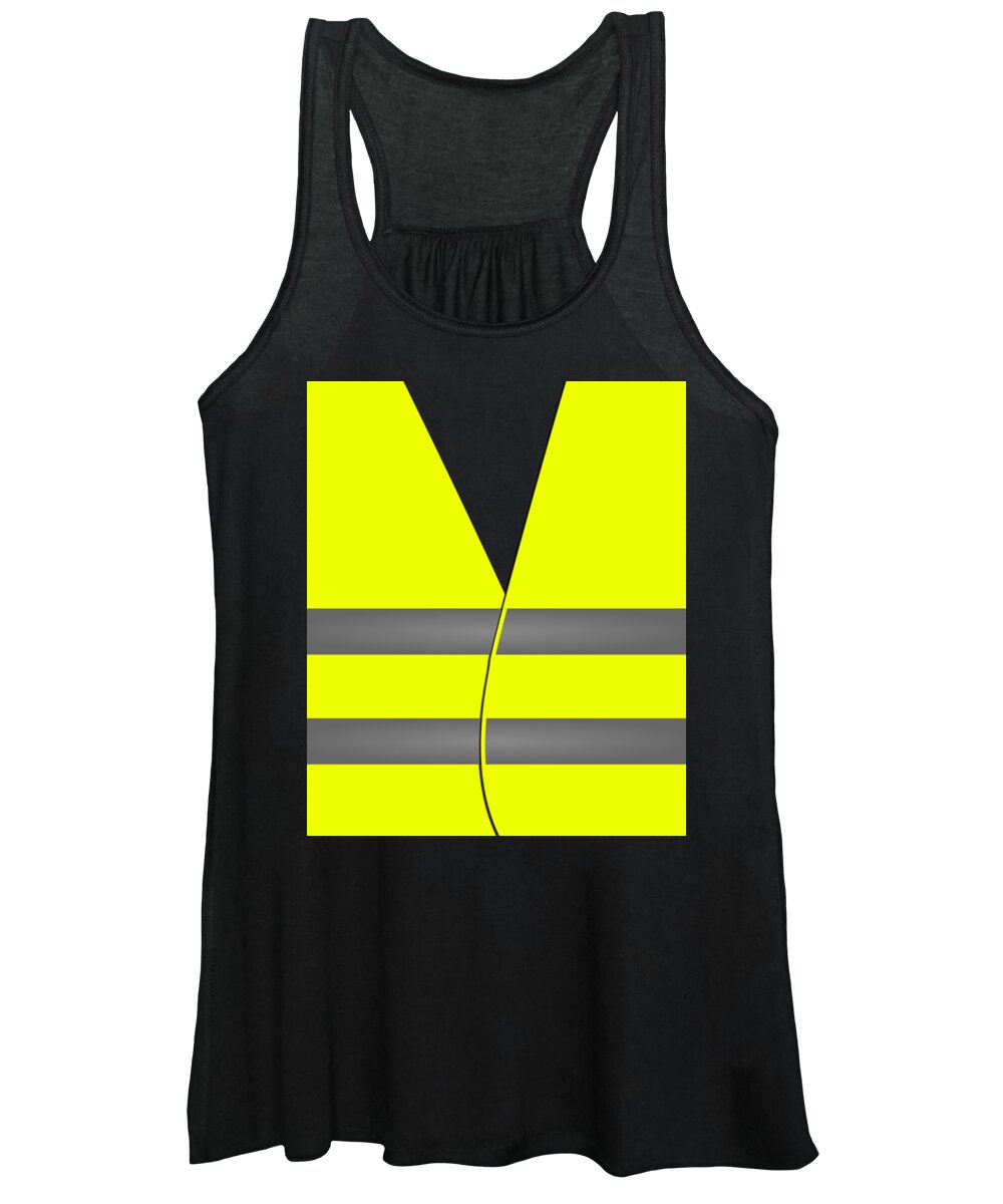 France Women's Tank Top featuring the digital art Yellow Vest Protest Costume by Flippin Sweet Gear